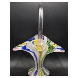 Murano Style Hand Blown Vase