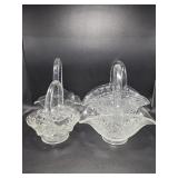Cut Glass Baskets(4)