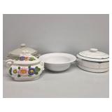 Soup Toureens(2), Gravy Dish, White Bowl
