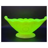 McKee Seville Uranium Footed Bowl