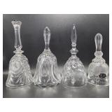 Italian Lead Crystal Bell, Cut Glass Bells(3)