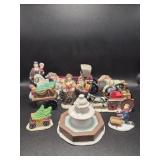 Porcelain Figurines For A Miniature Village Set