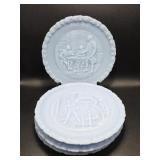 Fenton Blue Glass Bicentennial Plates(4)