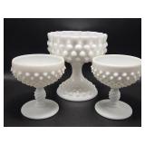 Milk Glass Hobnail Sherbert Dishes(2), Milk G