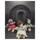 Gi-Go My Pals Bean Bag Kids Vinyl 8 In Dolls(3)