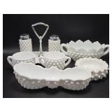 Milk Glass Salt and Pepper Shakers with Fenton