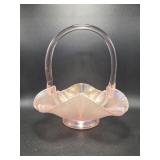 Fenton Velva Rose Iridescent Stretch Glass Basket