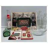 Coca-Cola Gift Set, Empty Bottles, Magnets & Bowl
