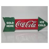 Coca-Cola Metal Arrow Sign