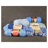 Assorted Blue and Green Yarn