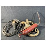 Grease Gun, Mallet, Rope, Hanging Light
