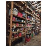 Large Wall Lot of Hardware and Electrical Supplies