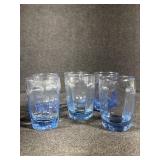 Libbey Chivalry blue juice glasses (6)