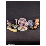 Nesting Dolls,Hand Bell, Plates, Leaf Dishes,