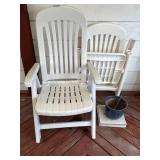 Plastic Folding Chairs (2) Flower Pot