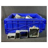 Tote Of Metal Electrical Boxes