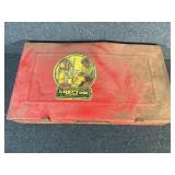 A.C Gilbert Erector Set In A Red Metal Box