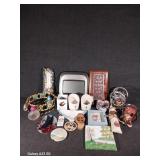 Candle Holders, Clock, Painting, Figures