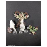 Ceramic Glazed Ducks(2), Wall Bow, Hummingbird