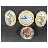 Vintage Norleans Porcelain Bisque Bird Plaques