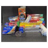 Trash bags, Foil, Press n seal, Sandwich Bags