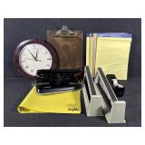 Note Pads (5) 3Hole Punch, Clipboard