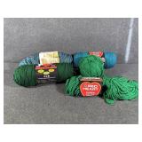 Red Heart Yarn (3) Bernat Yarn Teal Heather