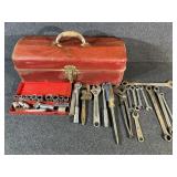 Metal Tool Box W/Hand Tools and More