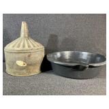 Metal Oil Funnel & Plastic Oil Pan