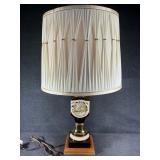 Vintage Currier & Ives Winter Scene Table Lamp