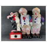 Porcelain Clown Music Box Dolls-3