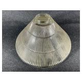Vintage Industrial Style Holophane Ribbed Glass