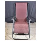 Brown Folding Zero Gravity Outdoor Recliner