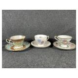 Porcelain Teacups and Saucers -3