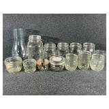 Ball and Kerr Mason Jars (5) Regular Mouth