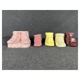 Ceramic Baby Boot Planters Colors-5