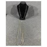 Avon Silver-Toned Necklace,Silver-Toned Herringbon