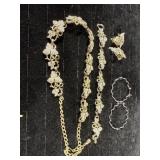 Sarah Coventry Jewelry Set Two Tone Silver & Gold