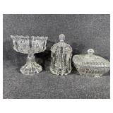 Broken Column Pattern Candy Dish, Covered Jar&Dish