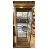 Tall Narrow Curio Cabinet Wood & Glass