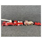 1992 Tonka Red Diecast Fire Truck, Tootsietoy