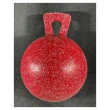 Red 10in Peppermint Jolly Ball Horse Toy