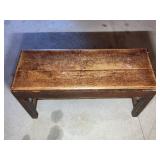 Dark Wooden Bench Storage Under Seat