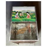 Large Oriental Tin Bin