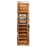 Wooden Rotating  Pantry Cabinet Open Shelves