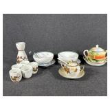 Ceramic Sake Wine Set,Sugar Bowl, Handled Bowl