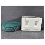Rubbermaid Melamine Plates, Toastmaster 4 Slice