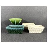 Pottery Planters-3, Pottery Green Ombre Pedestal