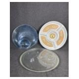 Glass Replacement Turntable, Divided Tray, Bowl
