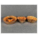 Copper-Colored Gelatin Dessert Molds
